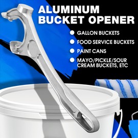 Friendship Bucket Opener Tool 5 Gallon 14 Inch Aluminum Bucket Lid Opener Paint Barrel Opener Removal Tool Metal Can Opener(14 Inches)