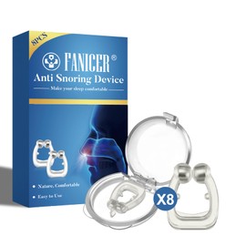 8pcs Nose Separator Snoring Clip, Snoring Stopper, Anti Snoring Nose Clip, Anti Snoring, Snoring Stopper, Prevent Snoring, Sleep Clips for Relaxed Nights, Transparent + White