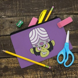 Powerpuff Girls Mojo Jojo Head Pencil Pen Organizer Zipper Pouch Case