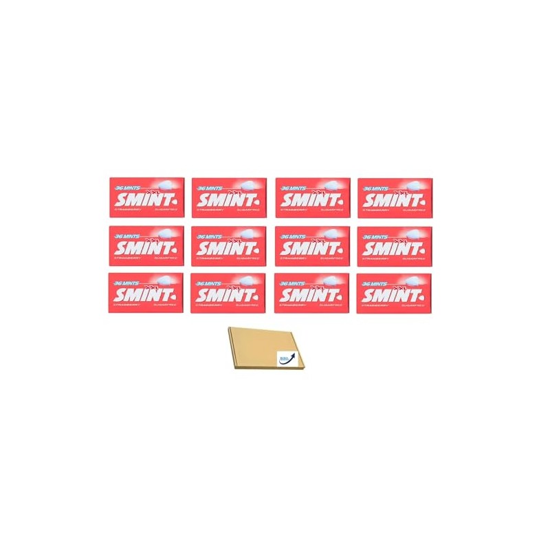 Smints Sugarfree XXL Peppermint Tins | Pack Of 12 (Strawberry)