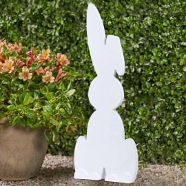 DUNCHATY 22" Wooden Bunny Cutouts Easter Bunny DecorationsBla