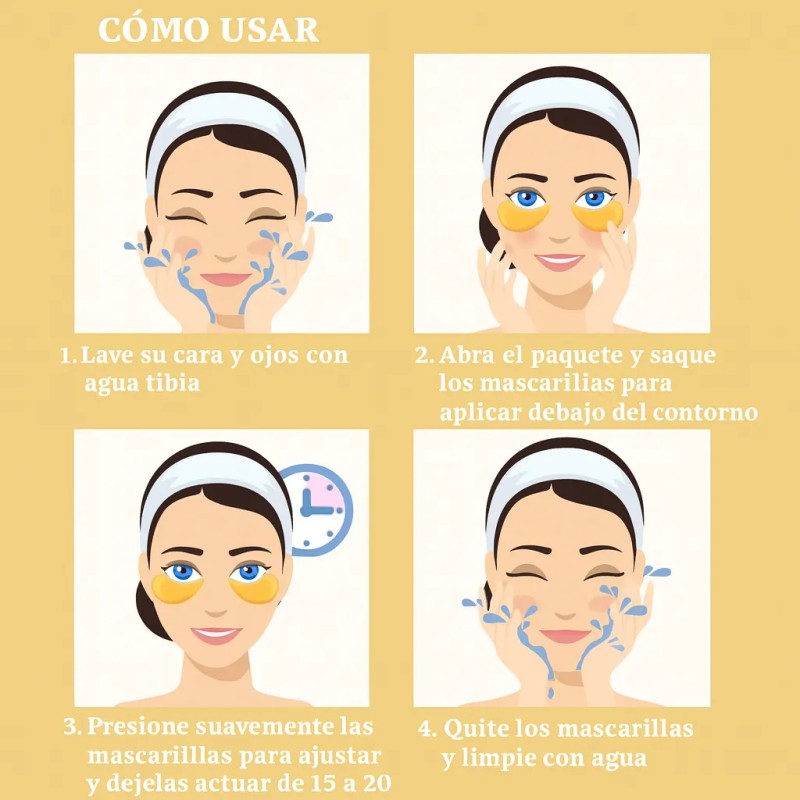 65pare Parches Ojos Colágeno
