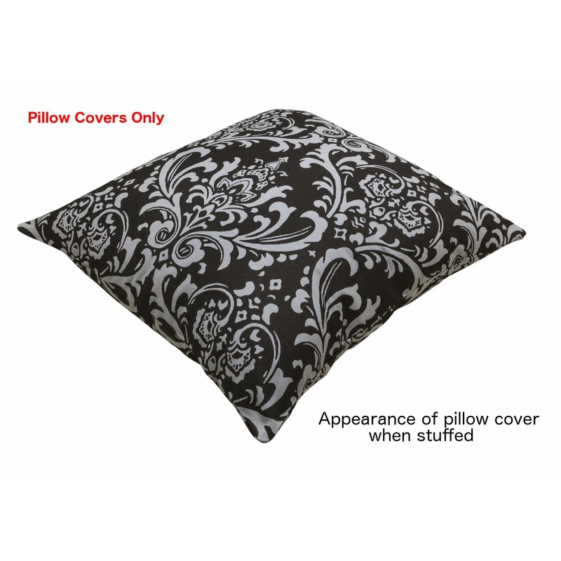 TreeWool (2 Pack Damask Accent Cushion Covers in Cotton Canvas