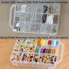 Himilucky Sewing Organiser Box, 46 Compartments Double Sided Portable Plastic