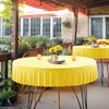 6 Pack Yellow Round Spandex Tablecloth for 60 inch Table,