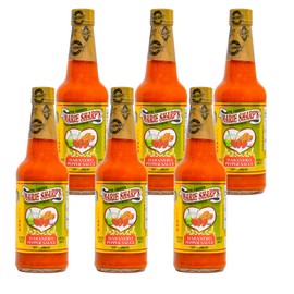 Marie Sharp’s Fiery Hot Habanero Pepper Sauce, 10 oz – Extra Hot Belizean Hot Sauce with Intense Heat & Flavor – All-Natural, Gluten-Free (Pack of 6)