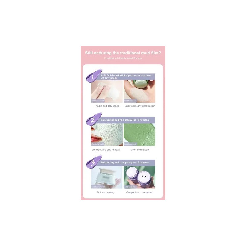 Mascarilla Facial Limpiadora Acne Te Berenjena Durazno Bambu