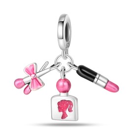 LNQOBU Charms Pendant 925 Silver for Bracelets with Cubic Zirconia with European Bracelets and Necklace for Women Girls, Sterling Silver, Cubic Zirconia