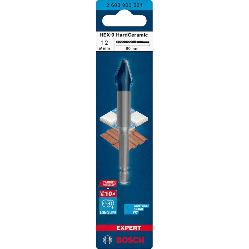 Bosch Professional 1 x Expert HEX-9 HardCeramic Drill Bit for