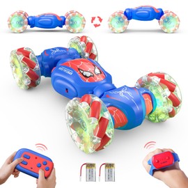 Spider Remote Control Car for Boys, 2.4GHz 4WD Gesture Sensing Rc Stunt Car with Lights Music - Birthday Gifts for Boys Girls,360°Rotate Transform Drift Rc Cars for Boys Age 6-12