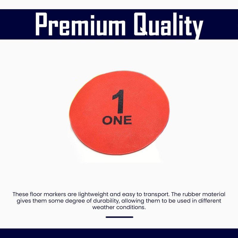 Splay Sequence Numbered Markers Circle | Indoor Outdoor Sports Training