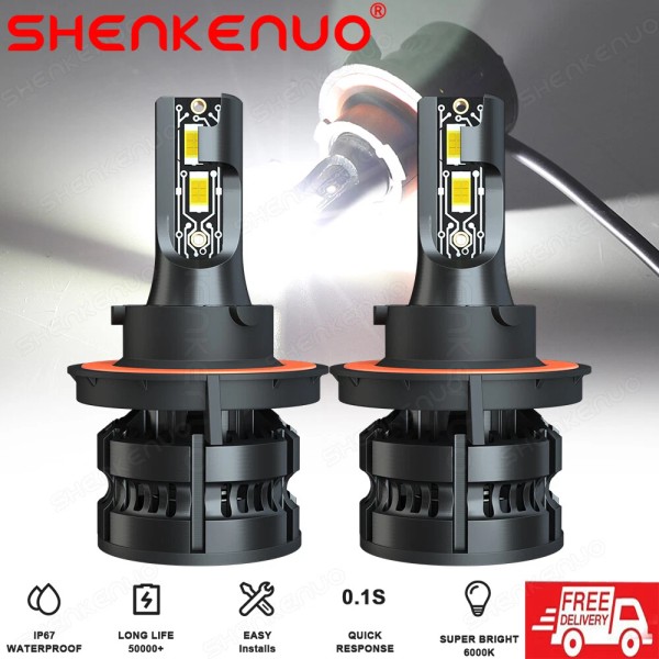 SHENKENUO H13 LED Headlight Bulbs For Dodge Ram 1500 2500