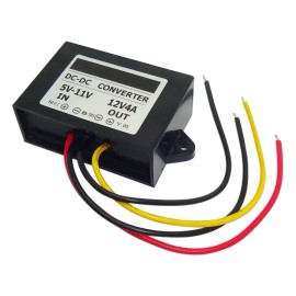 DiySecurityCameraWorld 1x 5V To 12V 4A 48W DC to DC Step-Up Module Power Converter Booster Waterproof