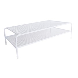 MagiDeal Monitor Stand Riser Monitor Bracket Practical Desk Shelf Riser Multiuse Tabletop Iron Display Stand for Office, Double Layer