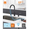TIORIY Black Kitchen Faucet 3 Hole with Pull Down Sprayer,