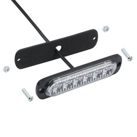 Justech 4x6LEDs Strobe Lights Amber Hazard Warning Beacon Lights Emergency Flashing Lights with Main Control Box 12V 24V Universal for Car Vehicle Truck Trailer Caravan Camper Van