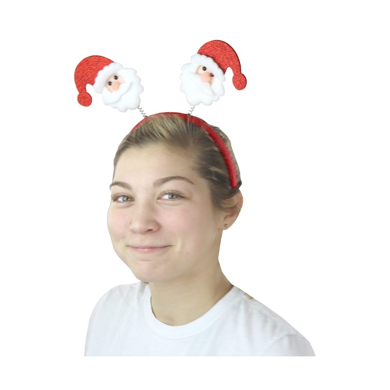 Iconikal Christmas Headband Party Bopper (Snowman, Reindeer, and Santa) 4-Pack