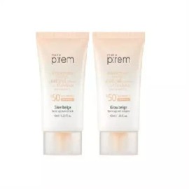 Makeprem 메이크프렘 글로우 베이지 톤업 무기자차 선크림 40ml+40ml Makeprem Glow Beige Tone-Up Mineral Sunscreen 40ml+40ml [Glow Beige Tone-Up 40ml + 40ml]