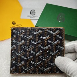Export Mini Goyard Style Folding Wallet & Coin Purse with Business Print 11*9*9CM/Dark Brown 10ea