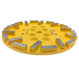 10 Inch Diamond Grinding Plate for Concrete Floor, 20 Segments Disc Compatible for Edco Husqvarna Blastrac MK Grinders, 30/40 Grit Hard Bond