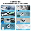 Electric Spin Scrubber，Electric Scrubber with 8 Replaceable Brush Heads，160Mins Work