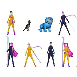 8 Piece Set Witch Hunter Figure Collection, Game Character Models, Desktop Decorations, Perfect for Home & Office Decorationv