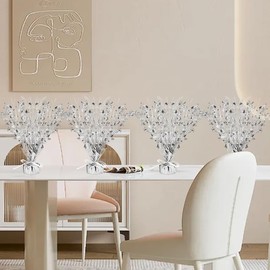 Metallic Foil Spray Centerpiece Star Table Decorations for Party Gold Center Pieces Decoration for Party Table, Wedding, Baby Shower, Graduation, Mermaid Party, Birthday Party, Prom (Sliver)