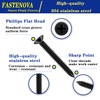FASTENOVA 255pcs Black Wood Screws Assortment Kit, 304 Stainless Steel,
