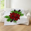 CafePress Holiday Poinsettia Throw Blanket Super Soft Fleece Plush Throw