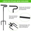 OJP 2 Pcs Ground Bow Holder, Rustproof Hunting Compound Bow
