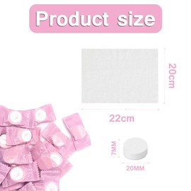 Gunwon 20 Pcs Disposable Compressed Towel Mini Coin Style, Disposable Portable Mini Coin Cotton Face Towel,Soft Facial Compressed Washcloth Hand Wipes for Travel, Home, Outdoor Sports, Hiking