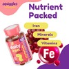 Squiggles Kids Daily Iron+ Gummies - Chewable Supplement with Iron,