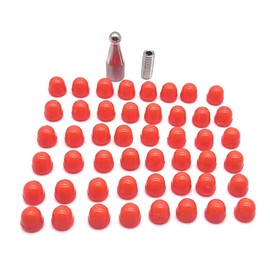 PTILSERY 48pieces Rubber Tips for Paintless Dent Repair Hammer and Tips for Hook and Car Dent Repair Rod Removal Tips