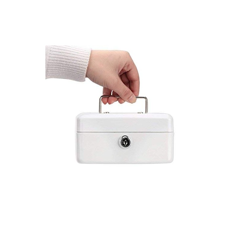 Jssmst CB0801S Hand Safe, Key Lock, Metal, Mini Size, Lightweight,