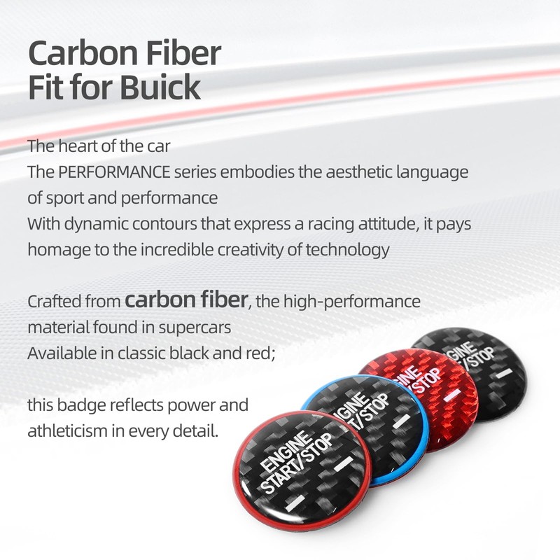 Carbon Fiber Car Engine Start Button Trim