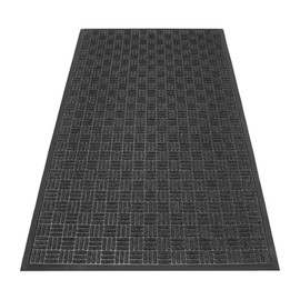 Entry Floor Door Mat Indoor Outdoor Entrance, Heavy Duty Sturdy Waterproof All-Season, All-Weather Doormat, Trap Dirt, Moisture, Easy Clean Low Profile Welcome Floor Mats (Grey, 35.43" x 59.05")