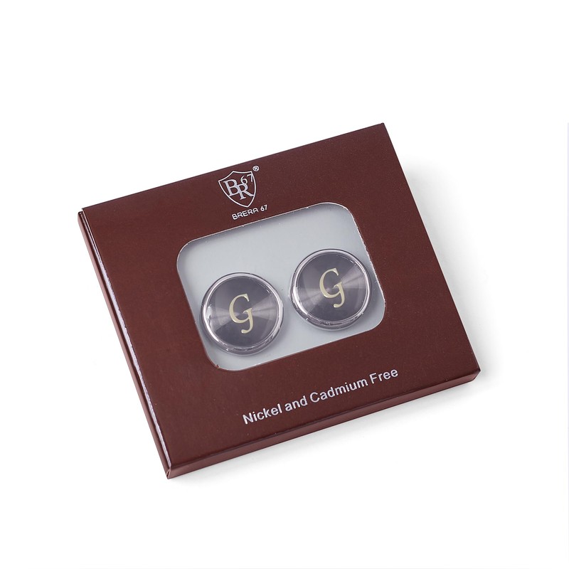 BUTTON COVER WITH LETTER G INITIALS, Accessories for Men