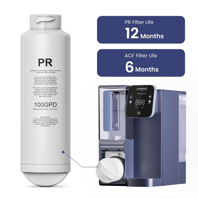 Purewell PR-1 RO Membrane Filter Cartridge for PW-RO Countertop Reverse