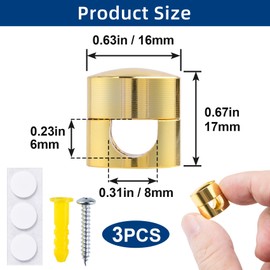 Hzopcw 3pcs Cable Anchors for Desk, Self-Adhesive Metal Cord Clips, 2-in-1 Adjustable Wire Organizer Charger Management Clips for Home Office Desktop Wall Nightstand- Gold