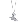 Kuzzoi Men's Silver Necklace with Western Boots Pendant (25 mm)