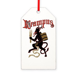 CafePress Krampus 2.25"x4" Wood Gift Tag Ornament