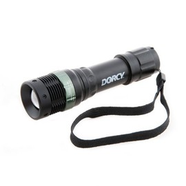 Dorcy 130-Lumen Weather Resistant Optic Lens LED Flashlight with Nylon Lanyard and Strobe Setting, Black (41-4280)