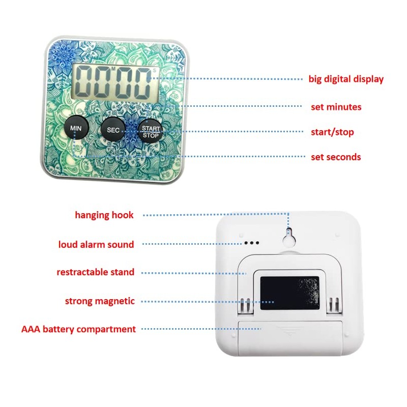 Multi-Function Electronic Timer, Classroom Learning Management Kitchen Magnetic Digital Timer