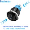 Horn Button, 12V 10A 16MM Heavy Duty Stainless Steel Momentary