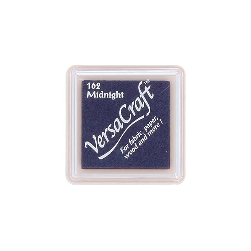 Tsukineko Versacraft Small Cube Fabric Ink Pad-Midnight, Blue, 25 x