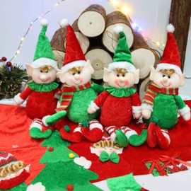 Athoinsu Paquete de 4 colgantes de muñeca de elfos de Navidad, adornos colgantes para niños, niñas, decoraciones navideñas, regalos para niños, familia, 12 pulgadas