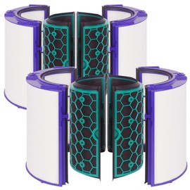 Midiex TP04 Filter Replacement Compatible with Dyson TP04 TP05 HP04 Air Purifier, 360 Combi Glass HEPA Filter + Carbon 2-in-1 Filter for HP04 DP04 TP05 DP05 TP04 Air Purifying, 2-Pack