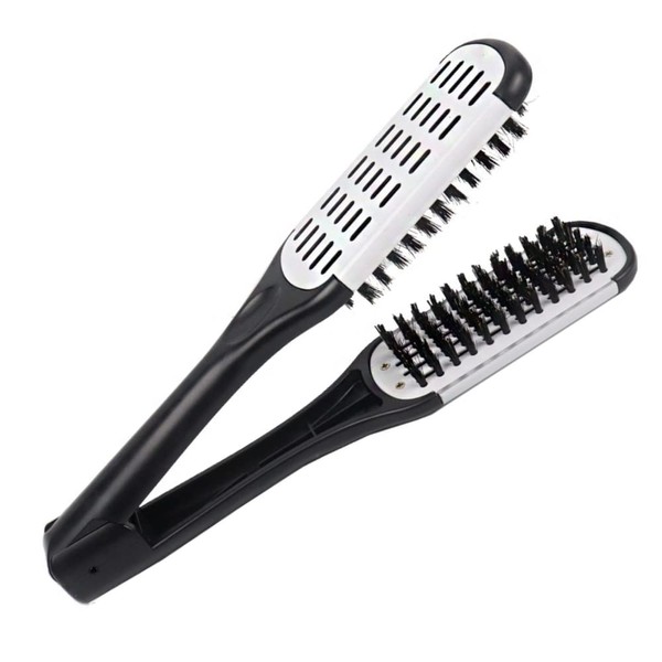 ANAMO Twin Brush Straightening Brush Hair Brush (White)