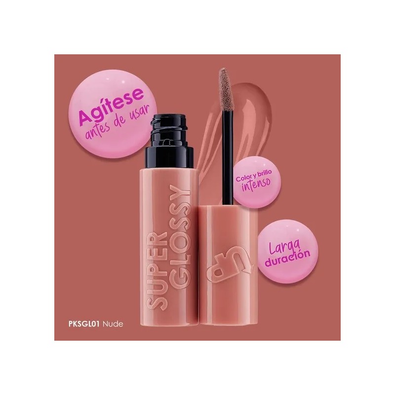 Lip Gloss Super Glossy Pink Up Color Intenso Brillo Extremo