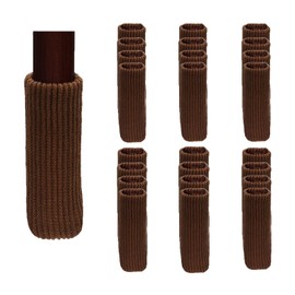 Chair Leg Socks Protect Your Floors in Style: Premium Chair Leg Socks for Hardwood Floors – Easy to Put On, Perfectly Fits All Shapes (Brown-01, 24 Pcs)